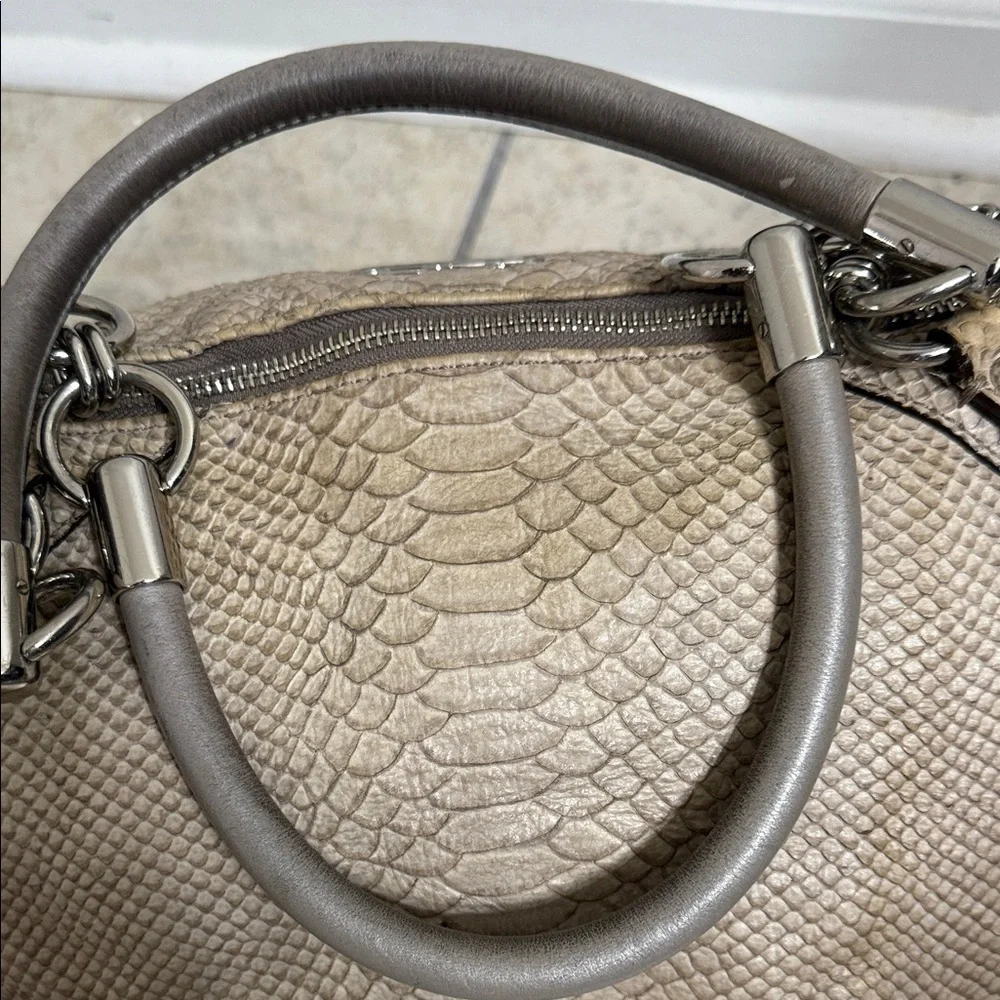 Coach Madison Sophia satchel with an embossed python texture